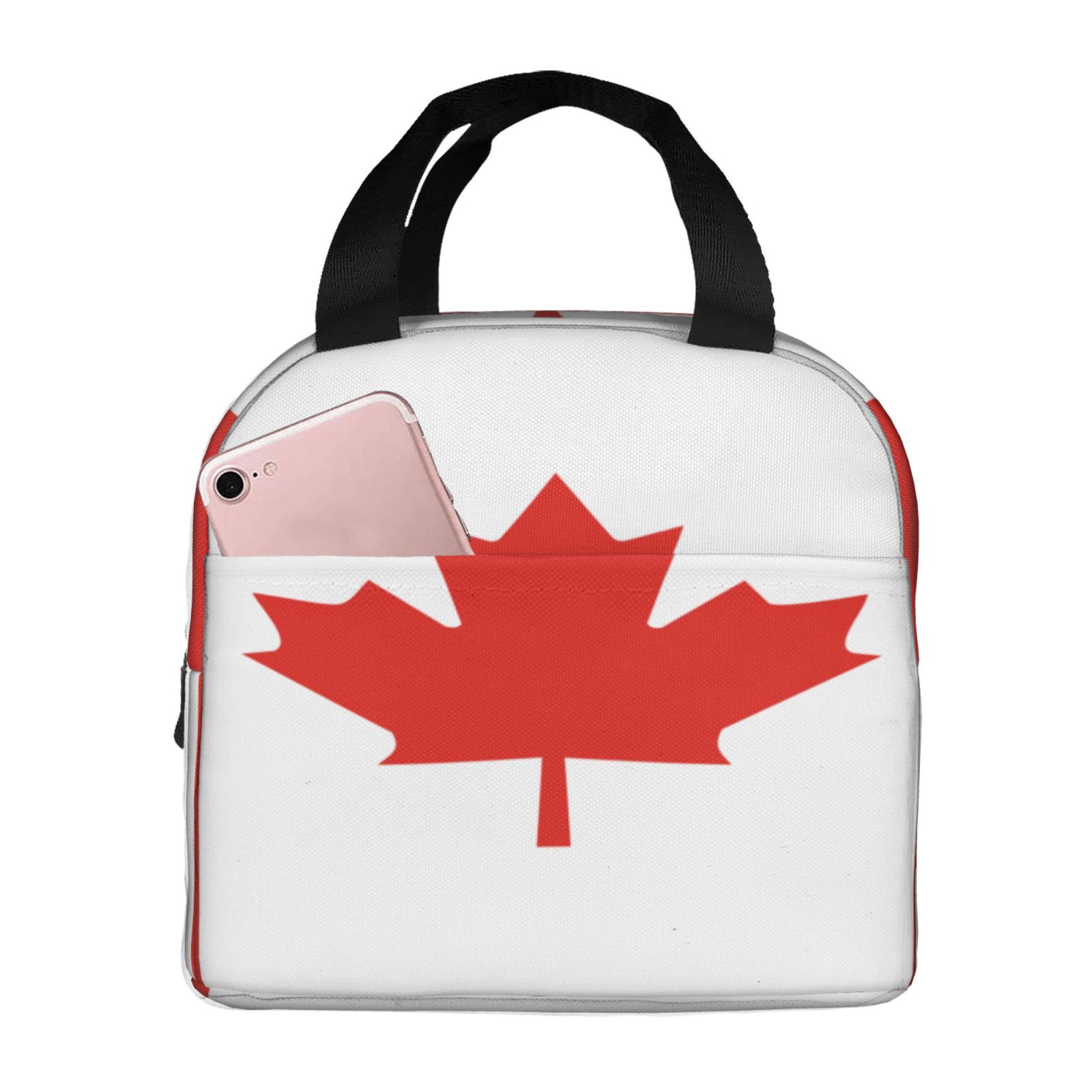 Women Bags In Canada - カナダの国旗柄ランチバッグ女性ポータブルクーラー断熱ランチボックス子供用学校多機能食品弁当箱