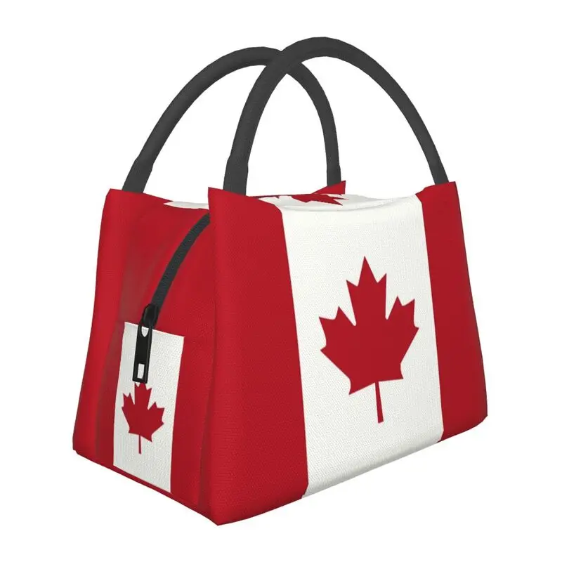 Women Bags In Canada - カナダ国旗柄断熱ランチバッグ 女性用 ポータブル 愛国心 クーラー 保温ランチボックス