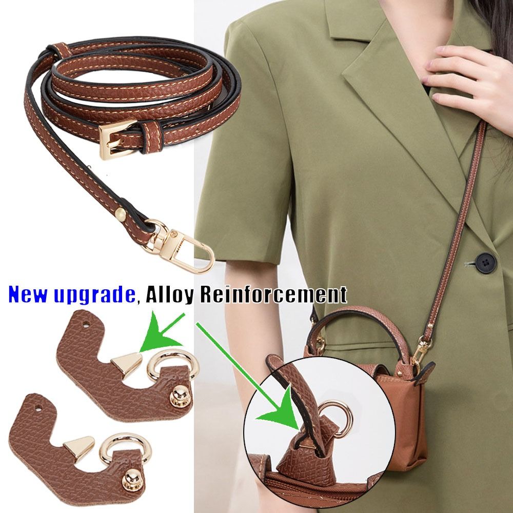 Women'S Bags Longchamp - 女性変身コンバージョンハングバックルハンドバッグベルトクロスボディバッグアクセサリー本革ストラップロンシャン用