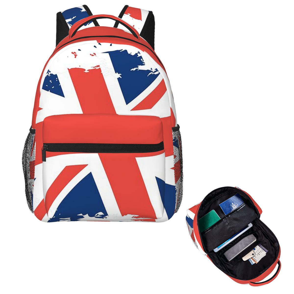 Women Bags Uk - イギリスのユニオンジャック旗柄 ブリティッシュ学生用バックパック 旅行用デイパック メンズ レディース ファッション