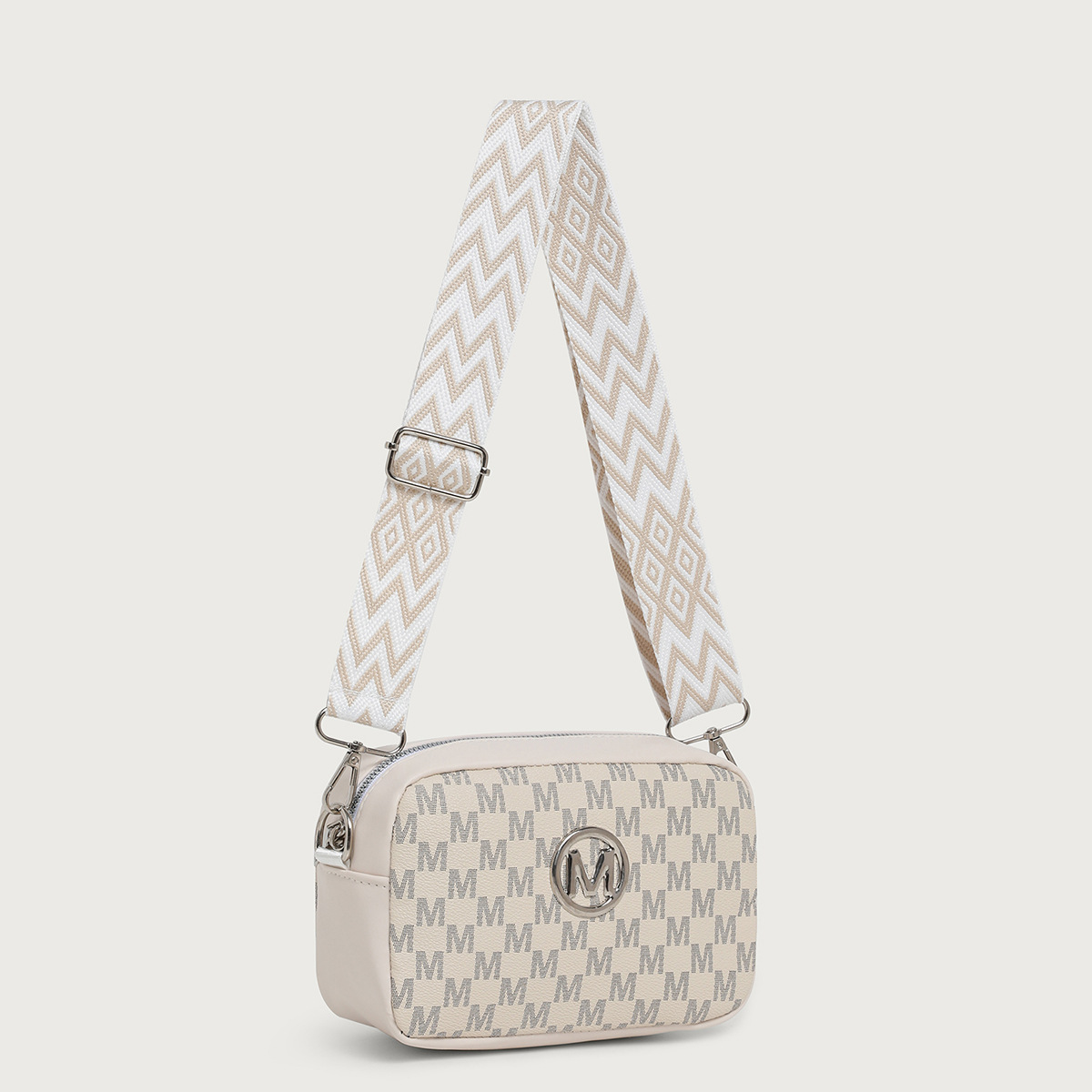 Women'S Bags At M&S - レトロMパターンデザイン女性用クロスボディバッグ、スタイリッシュなレディースショルダーバッグ、幅広ストラップ付きスマホコインパース、女性の仕事、パーティー、デートに