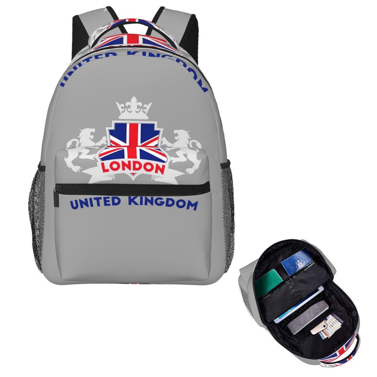 Women Bags Uk - イギリスのユニオンジャック旗柄 ブリティッシュ学生用バックパック 旅行用デイパック メンズ レディース ファッション