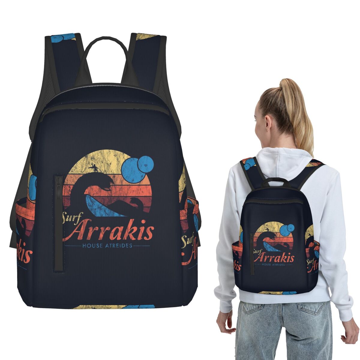 Women Bags Dune - アラキスを訪問する ディストレスト サーフ デューン SF バックパック