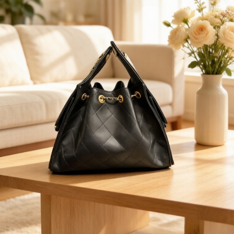Women X Bags - 53-2026 ニュークラシックラグジュアリーバケットバッグ – 3色展開（詳細は下記）；寸法：25.5 x 19