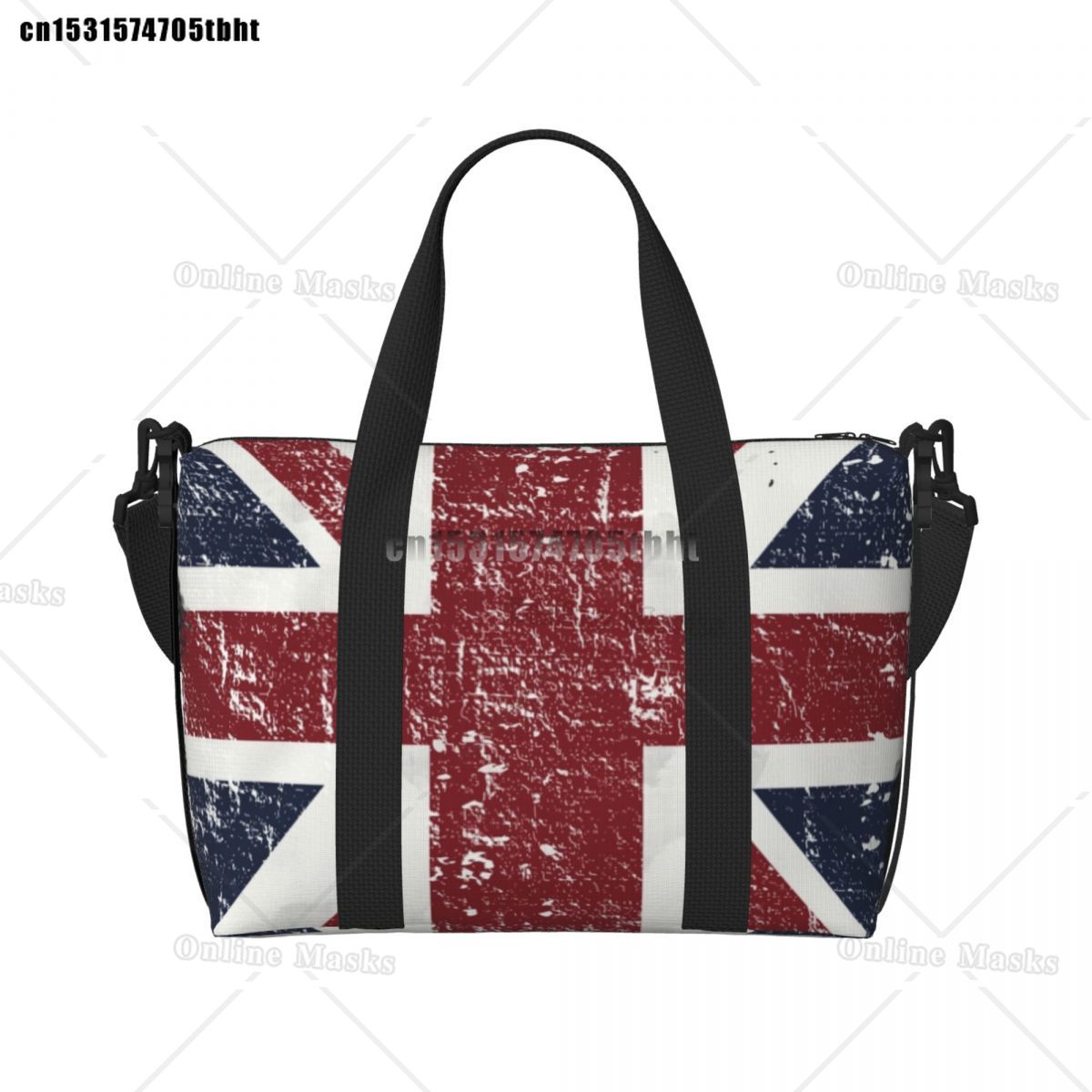 Women Bags Uk - 英国のユニオンジャック旗トートバッグ女性大容量ジムビーチトラベルバッグ