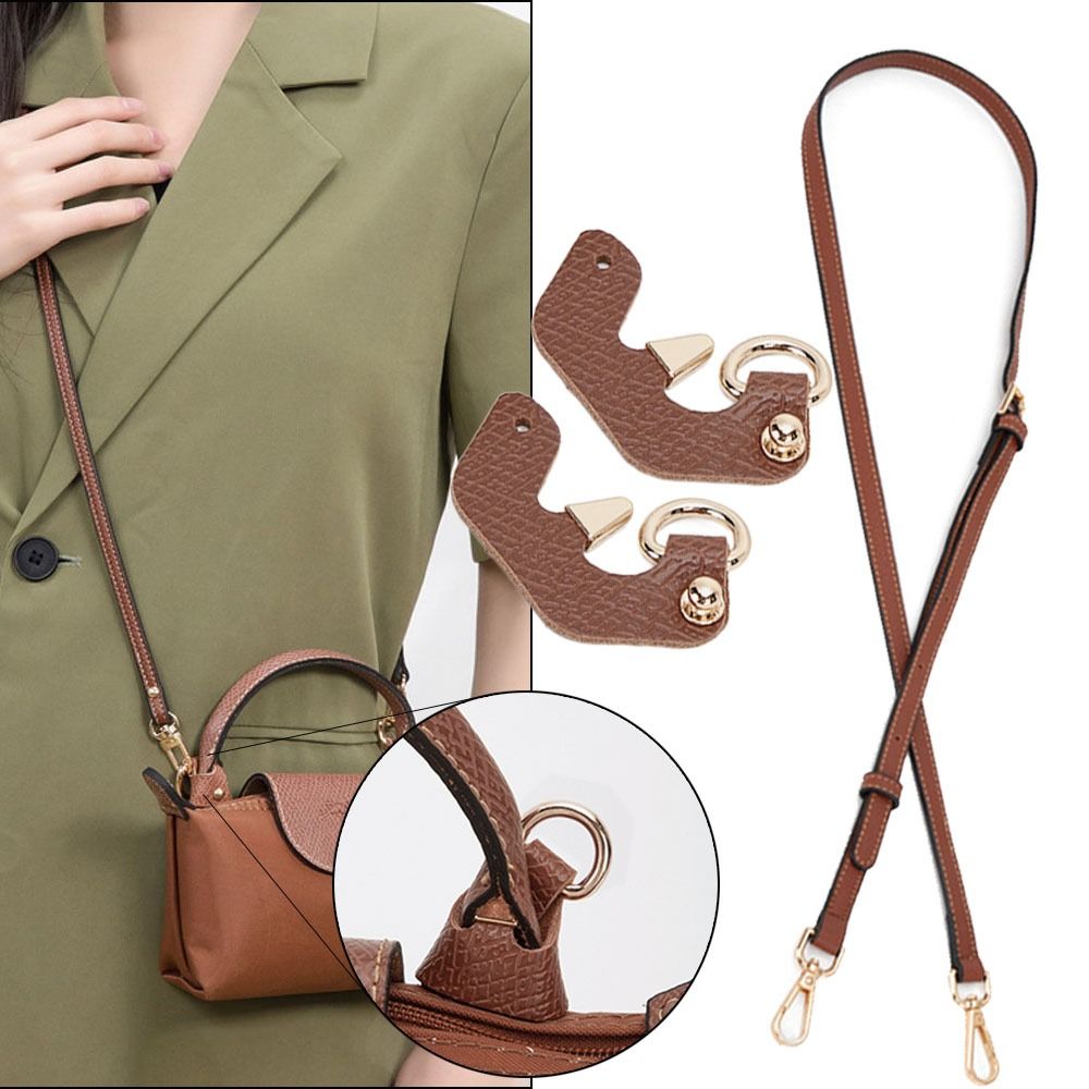 Women'S Bags Longchamp - 女性交換用変換クロスボディバッグアクセサリー本革ストラップハングバックルハンドバッグベルトロンシャン用