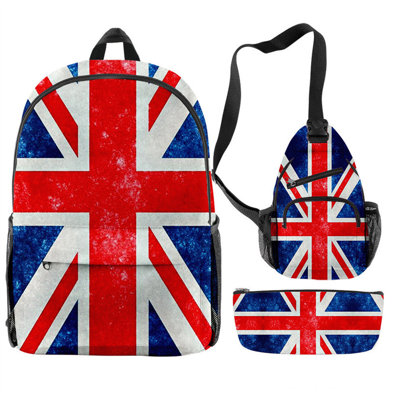 Women Bags Uk - ユニオンジャック英国イングランド英国旗バックパックカジュアルプリント学生スクールバッグ女性男性の旅行バッグラップトップデイパック