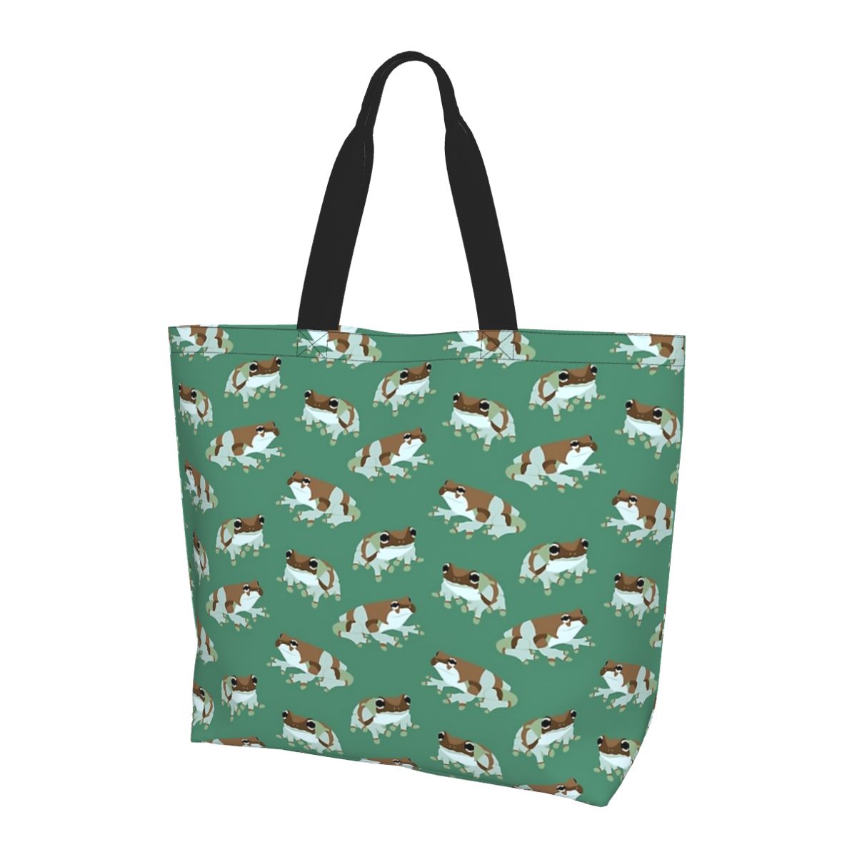 Women Bags Amazon - Amazon ミルクカエル柄ショッピングトートバッグキャンバス大容量ショルダーバッグショッパー食料品ハンドバッグ女性用