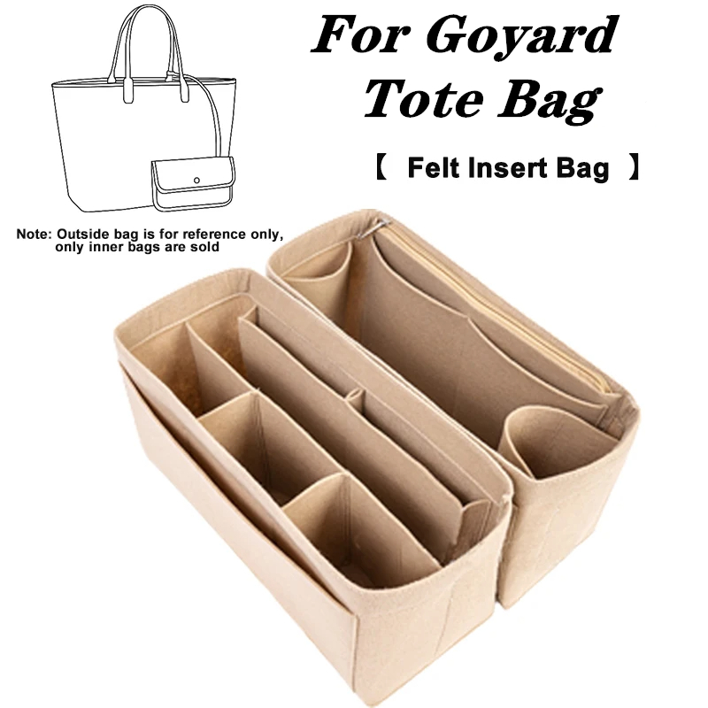 Women Bags Goyard - ゴヤール GM PM ミニハンドバッグトートバッグフェルトインサートオーガナイザーレディースハンドバッグインナーパース旅行化粧品ライナーバッグ