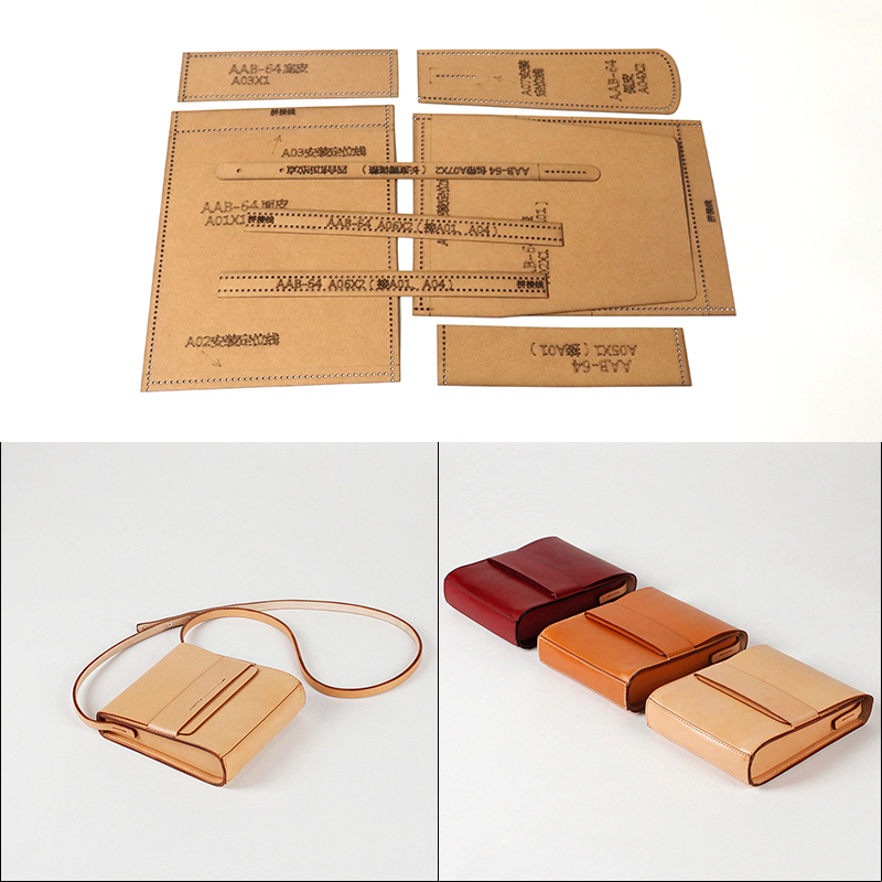 Women X Bags - DIY手作りクラフト紙テンプレート 女性用ショルダーバッグ ファッションレザー クラフトパターンセット 17cm×19.5cm×5cm 裁縫ステンシル