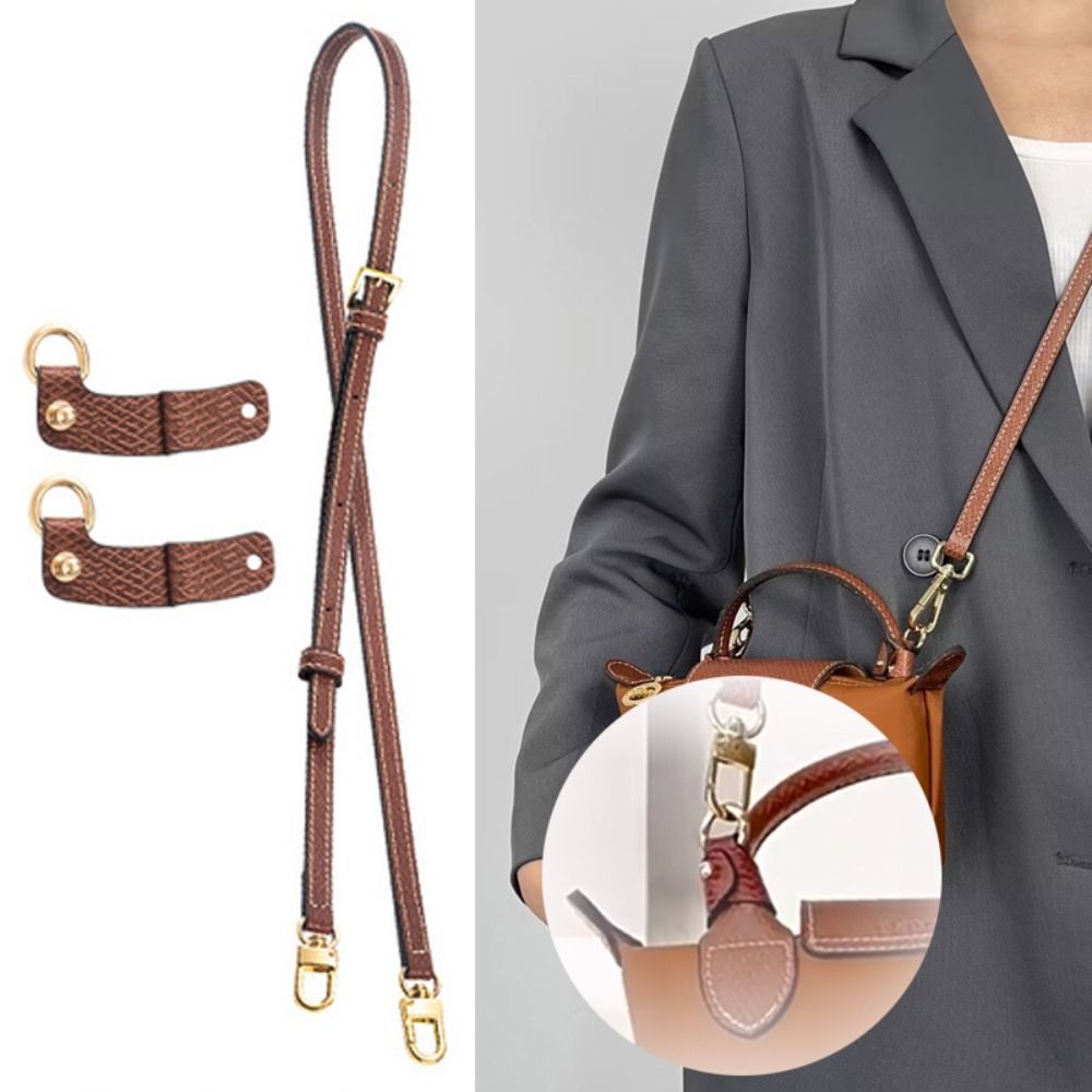 Women'S Bags Longchamp - Longchamp-ハングバックル女性のための本革ストラップ、変換、クロスボディバッグアクセサリー、ハンドバッグベルト
