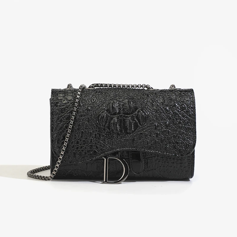 Women Bags Guess - ファッションレディース クロコ柄 スパンコールチェーン クロスボディバッグ Dバックル ショルダーメッセンジャーハンドバッグ