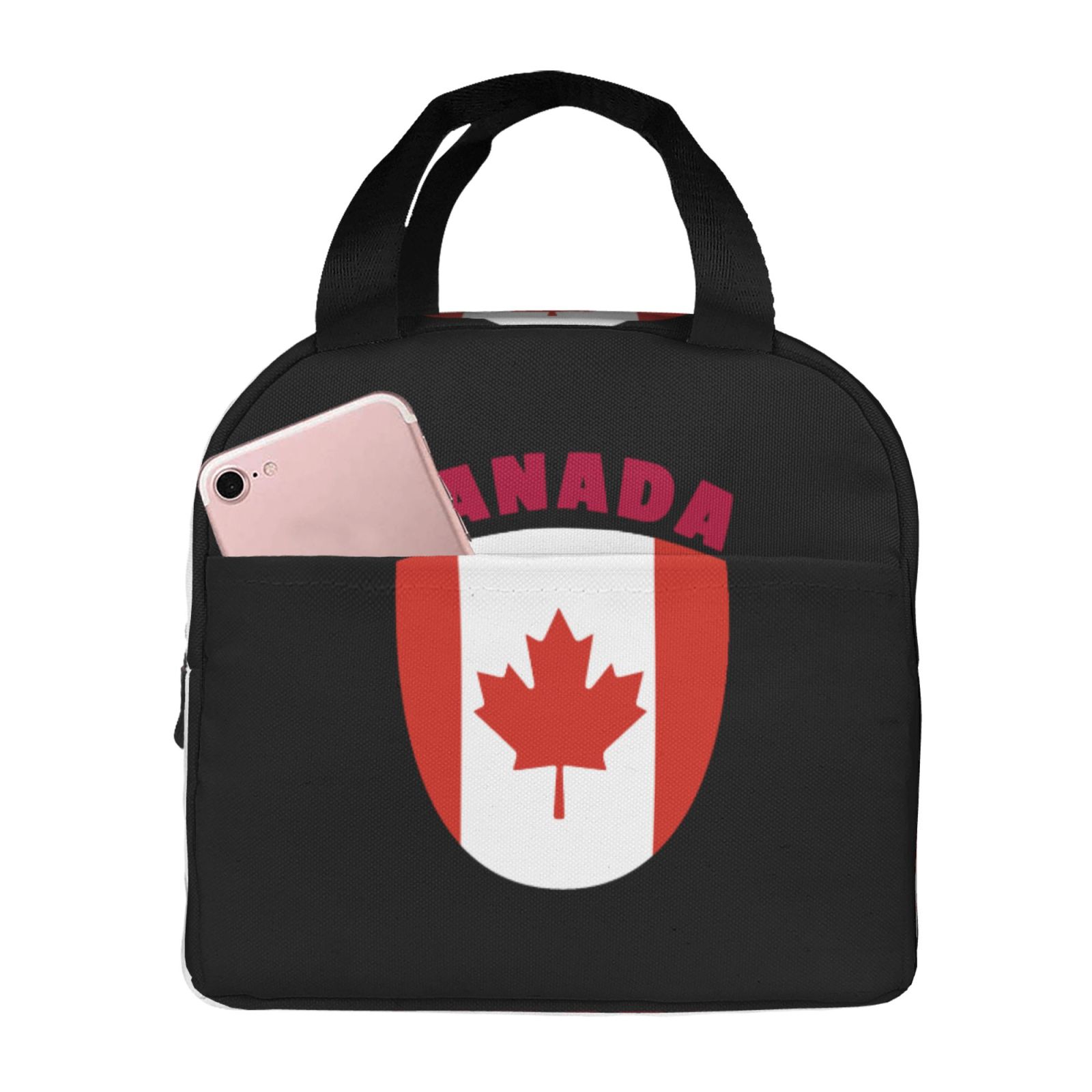 カナダの国旗プリント断熱ランチバッグ学校用防水クーラーサーマ - Women Bags In Canada のレビューと価格