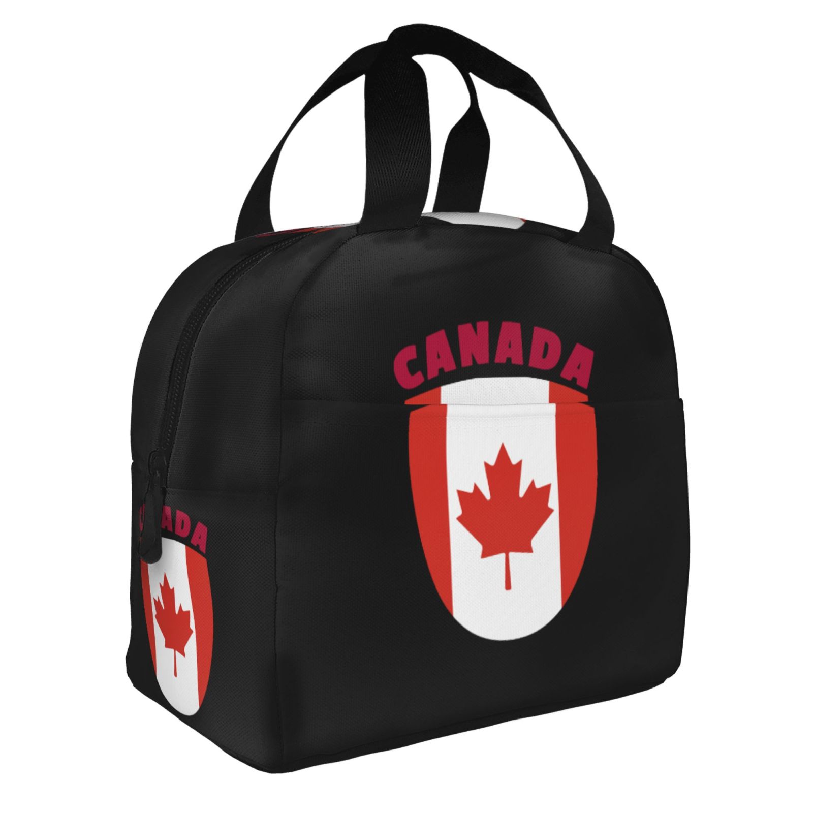 カナダの国旗プリント断熱ランチバッグ学校用防水クーラーサーマ - Women Bags In Canada のレビューと価格