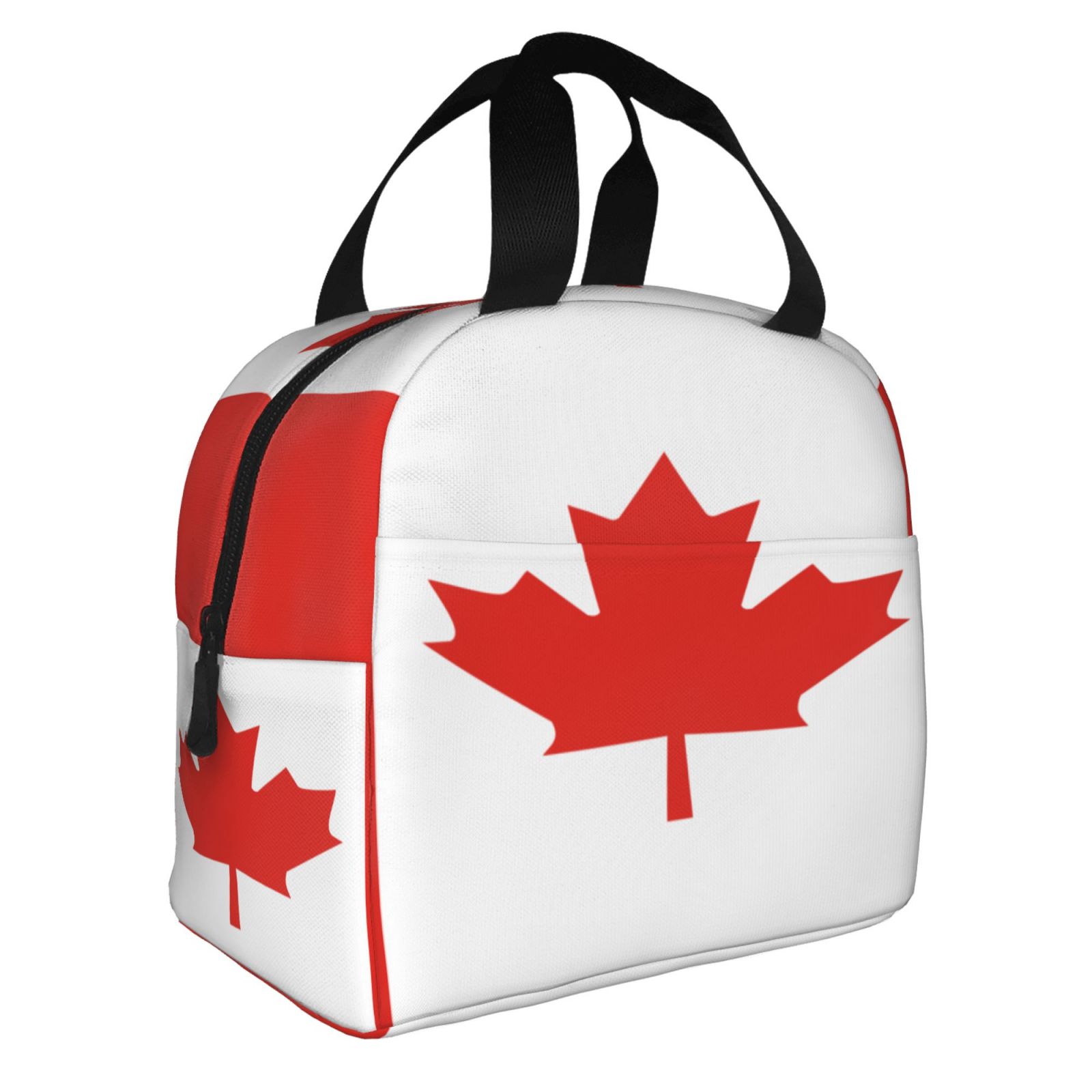 カナダの国旗柄ランチバッグ女性ポータブルクーラー断熱ランチボ - Women Bags In Canada のレビューと価格
