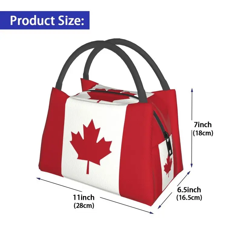 カナダ国旗柄断熱ランチバッグ 女性用 ポータブル 愛国心 ク - Women Bags In Canada のレビューと価格
