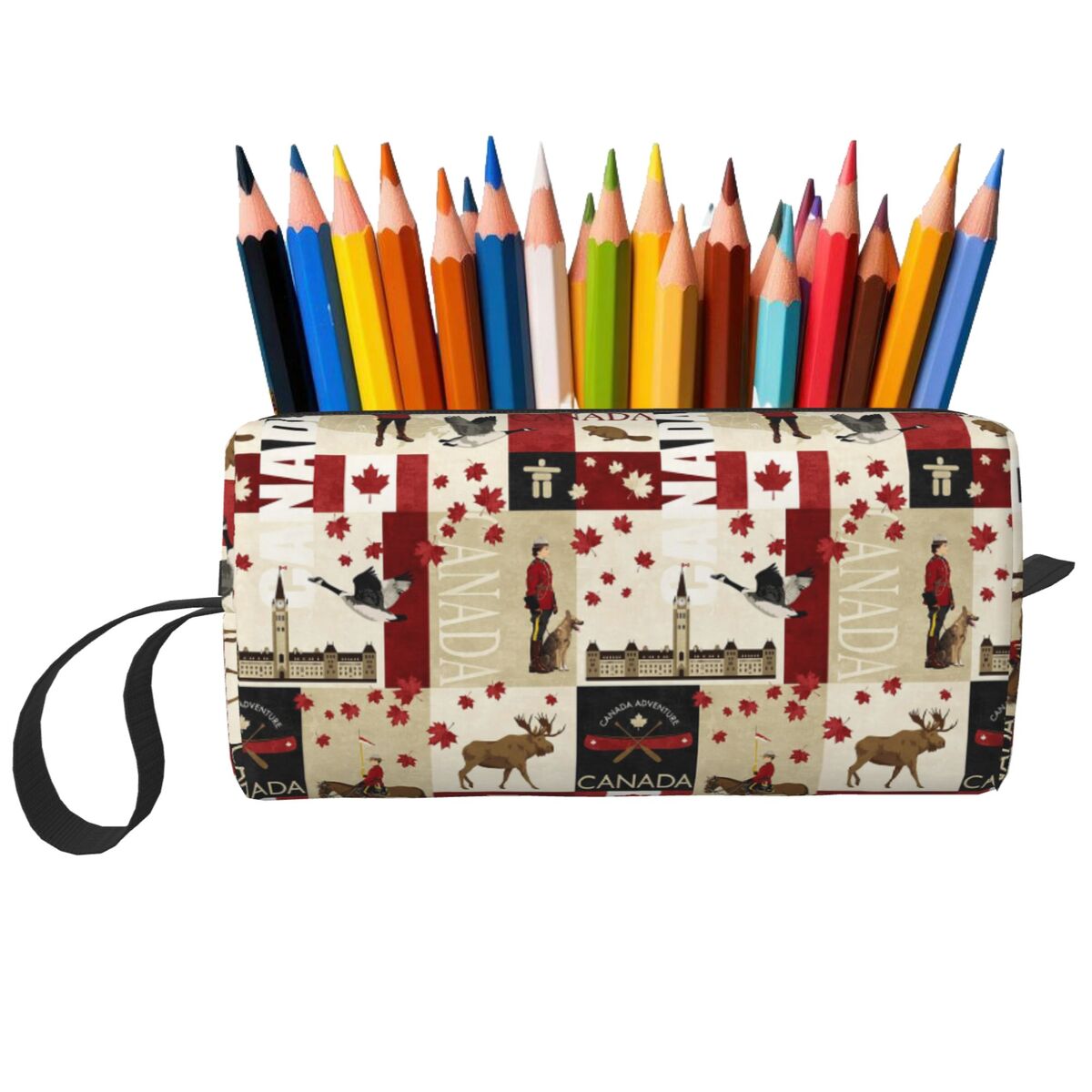 カナダ国旗国家文化鉛筆ケース学生用ペンボックス鉛筆バッグ文具 - Women Bags In Canada のレビューと価格