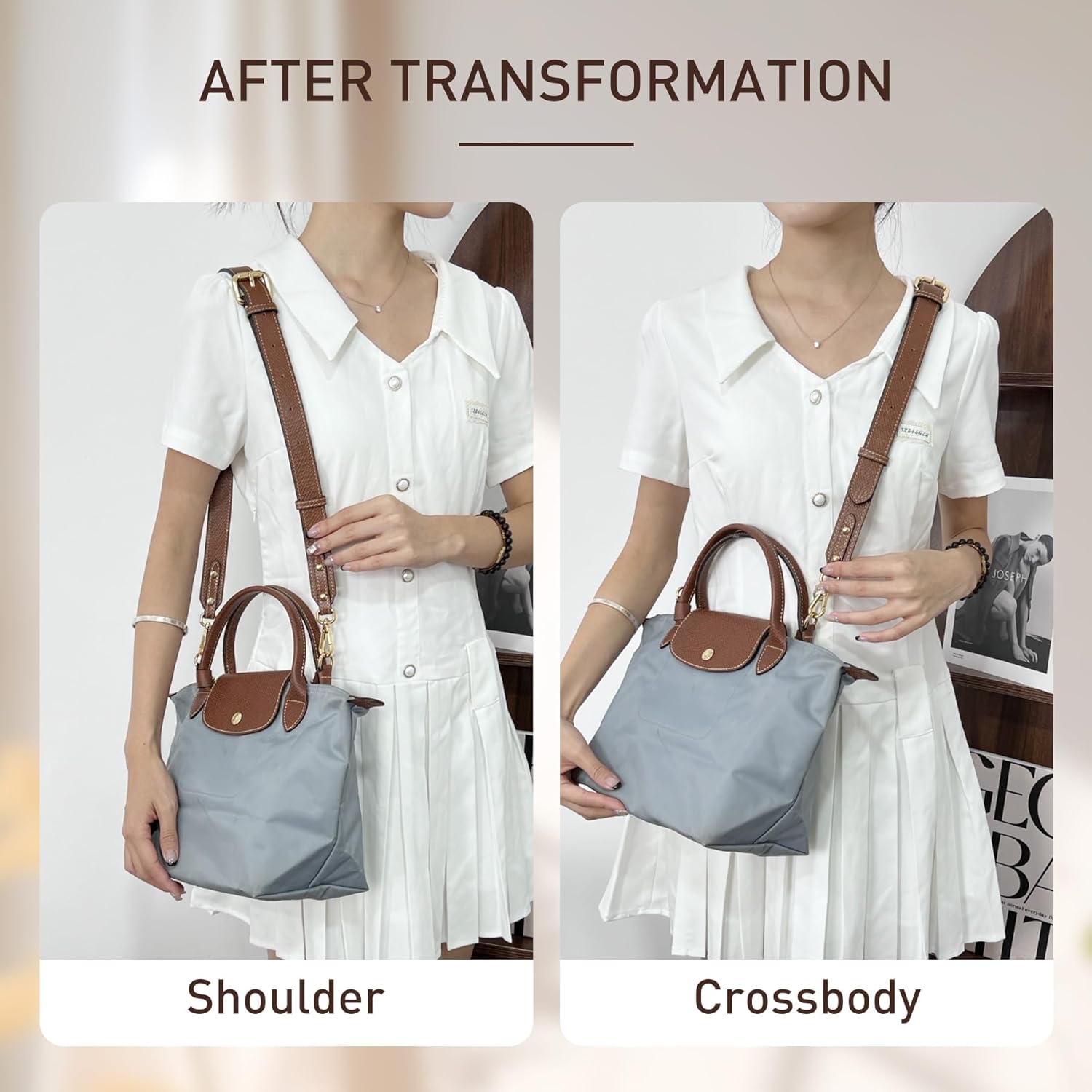 ロングシャンプー用レザーバッグショルダーストラップ 耐久性の - Women'S Bags Longchamp のレビューと価格
