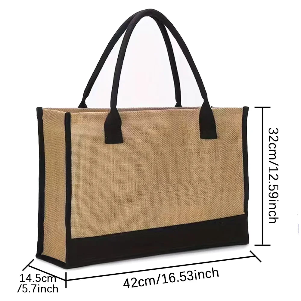 トートバッグ ファッション ジュートバッグ ポータブル ビー - Women Bags Jute のレビューと価格
