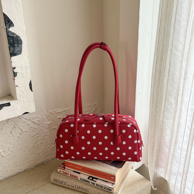2026年新作ポルカドットミニボストンショルダーバッグ、エレ - Women Bags 2026 のレビューと価格