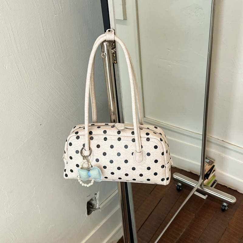 2026年新作ポルカドットミニボストンショルダーバッグ、エレ - Women Bags 2026 のレビューと価格