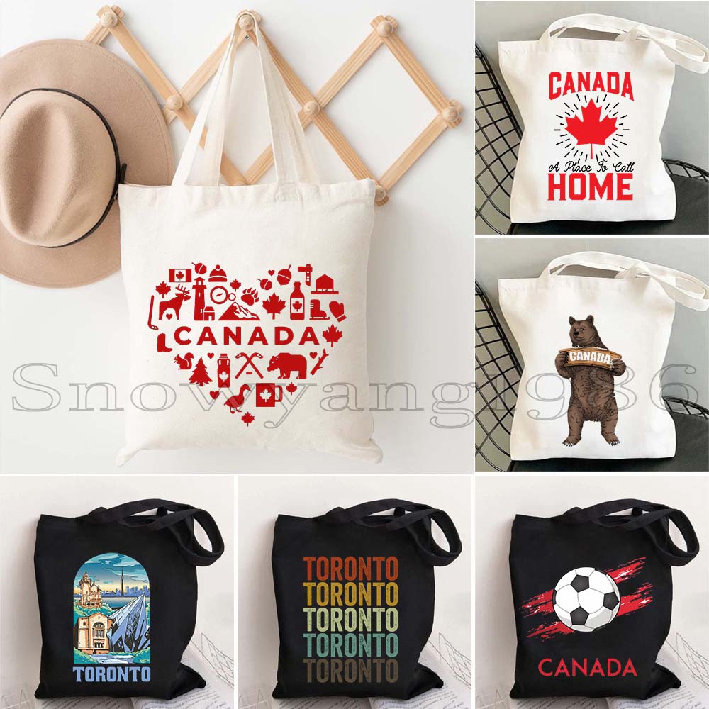 カナダ地図旗ハッピーカナダガールトロント観光ギフト女性男性キ - Women Bags In Canada のレビューと価格