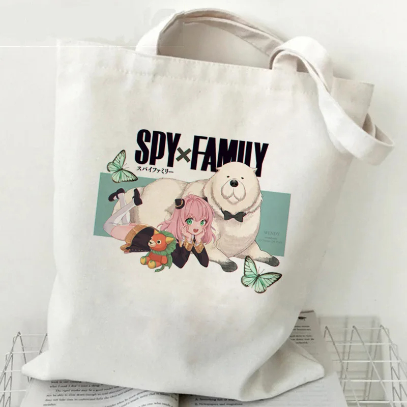 かわいいスパイ X ファミリーショッピングバッグプリントキャ - Women X Bags のレビューと価格