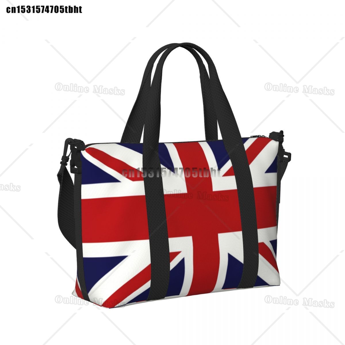 英国のユニオンジャック旗トートバッグ女性大容量ジムビーチトラ - Women Bags Uk のレビューと価格