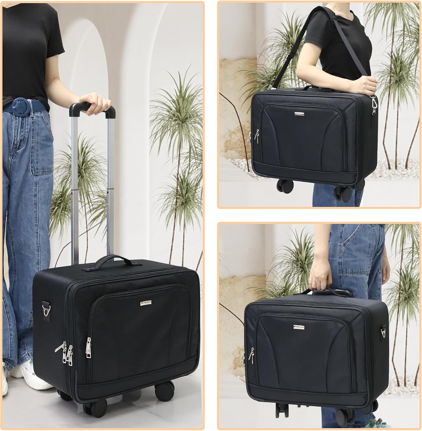 特大サイズの回転式メイクアップトラベルトレインケース（360 - Women Bags For Women のレビューと価格