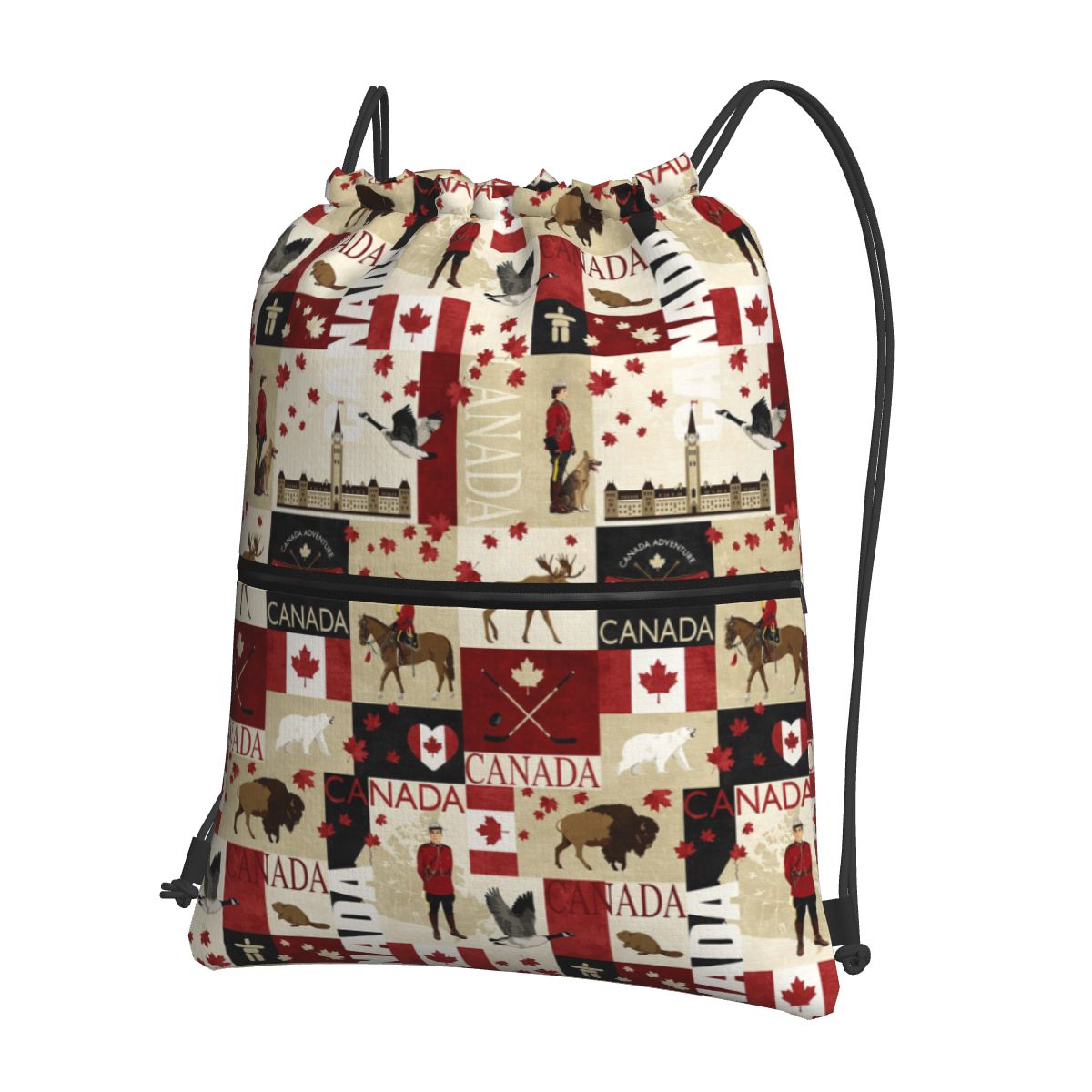 カナダ国旗国民文化バックパックカジュアル巾着バッグ雑貨バッグ - Women Bags In Canada のレビューと価格