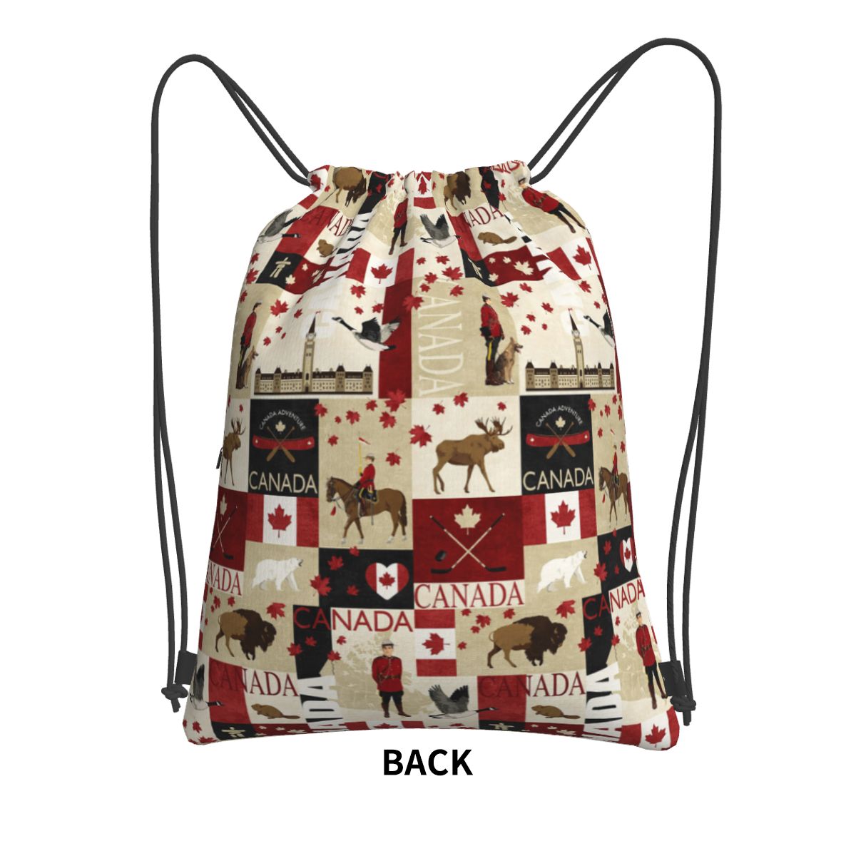 カナダ国旗国民文化バックパックカジュアル巾着バッグ雑貨バッグ - Women Bags In Canada のレビューと価格