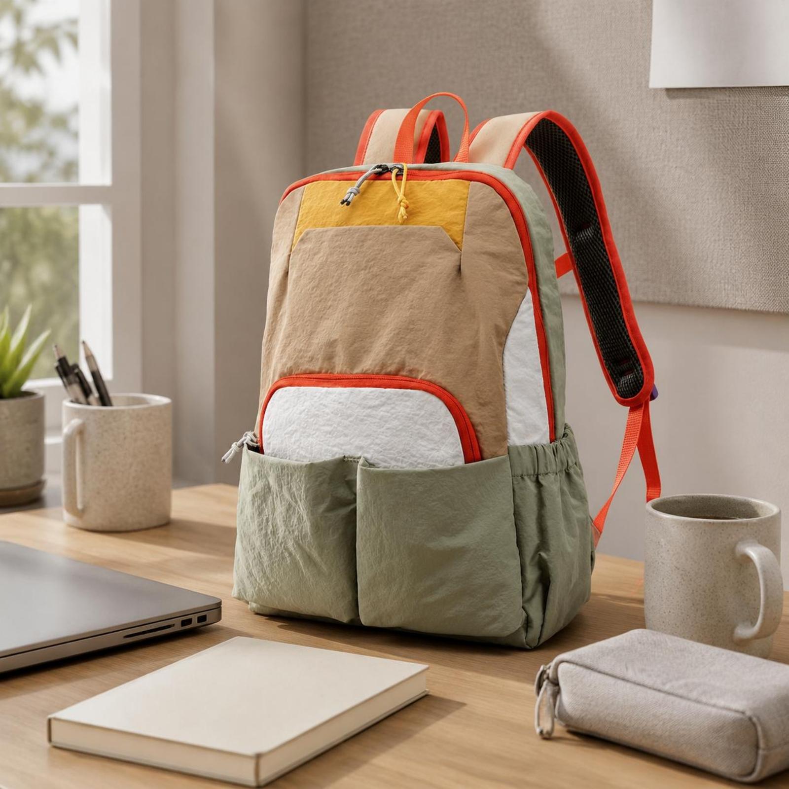 アウトドア旅行用リュックサック クラシック長方形軽量ナイロン - Women Bags Pack のレビューと価格
