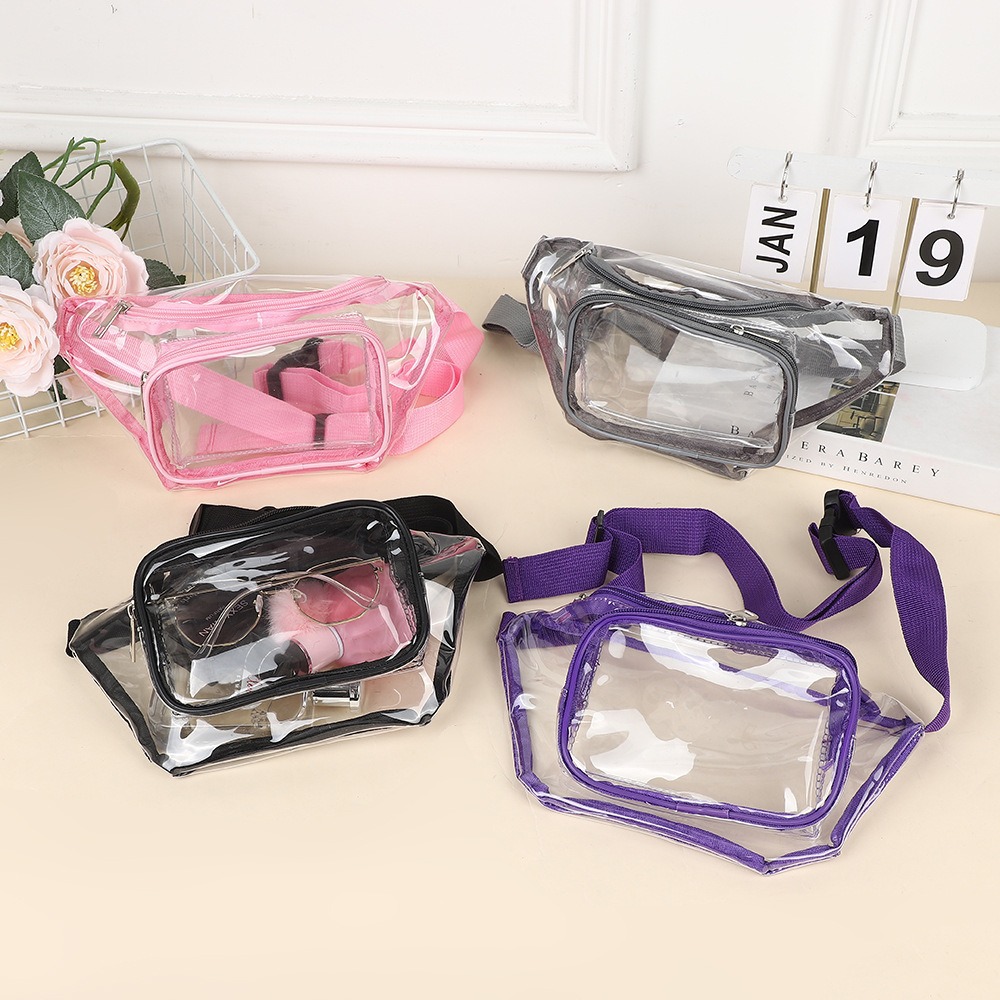 クリアファニーパック透明PVCマルチカラー調節可能ベルトバッ - Women Bags Pack のレビューと価格