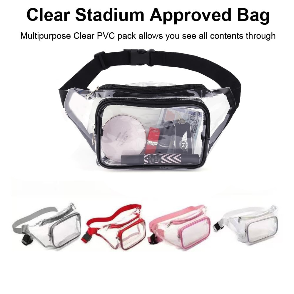クリアファニーパック透明PVCマルチカラー調節可能ベルトバッ - Women Bags Pack のレビューと価格