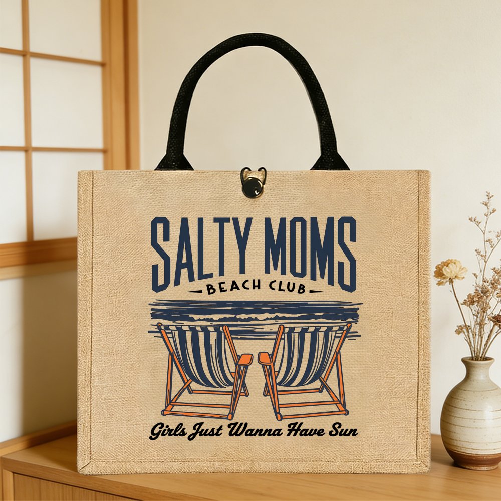 女性用ジュートトートバッグ1個、母の日用ハンドバッグ、スタイ - Women Bags Jute のレビューと価格