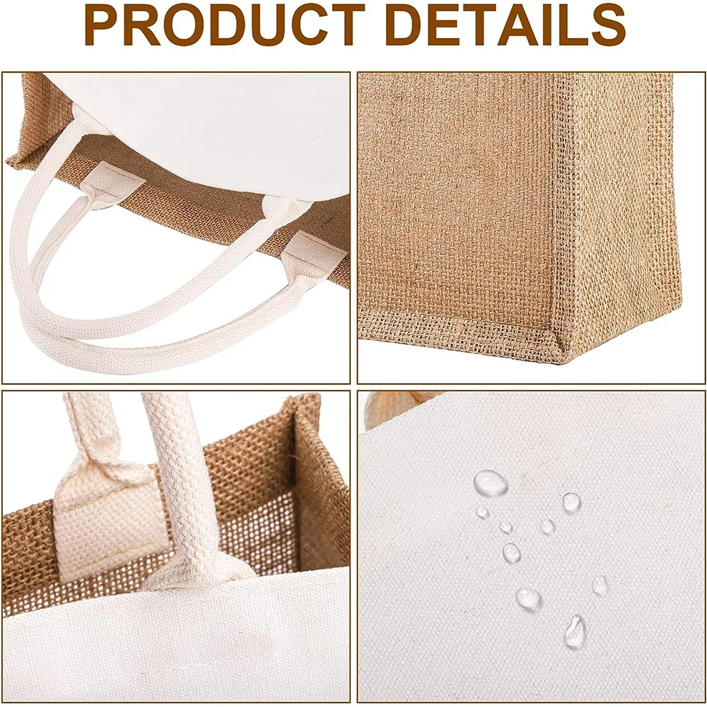 ミニマリストリネンバッグ ファッショナブルな女性用ショッピン - Women Bags Jute のレビューと価格