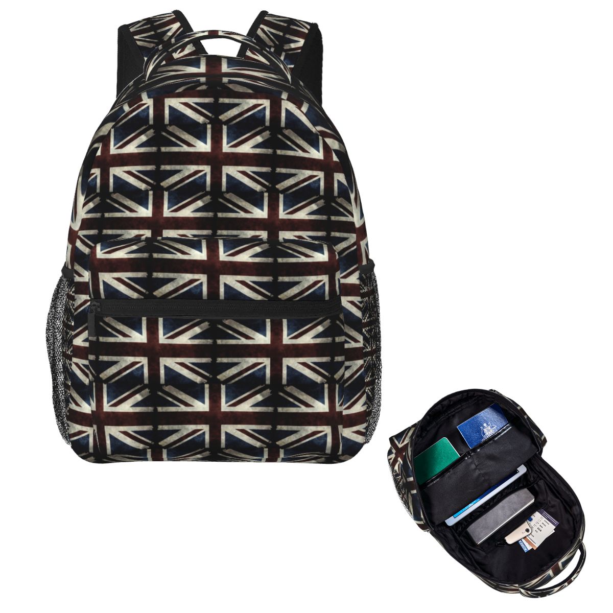 イギリスのユニオンジャック旗柄 学生用バックパック スクール - Women Bags Uk のレビューと価格