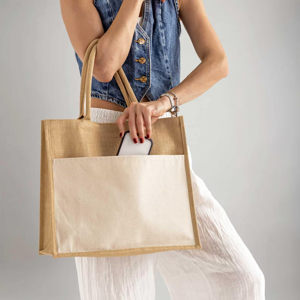 カスタムビーチウェディングトートバッグ、丈夫なジュート素材の - Women Bags Jute のレビューと価格